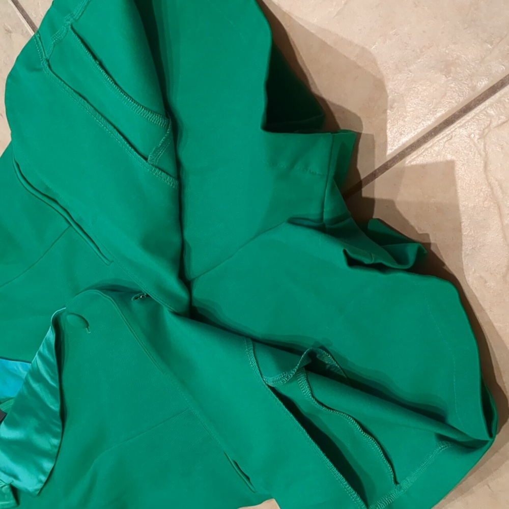 Fashion Nova Green Satin-Trim Blazer Midi Dress - Picture 4 of 4